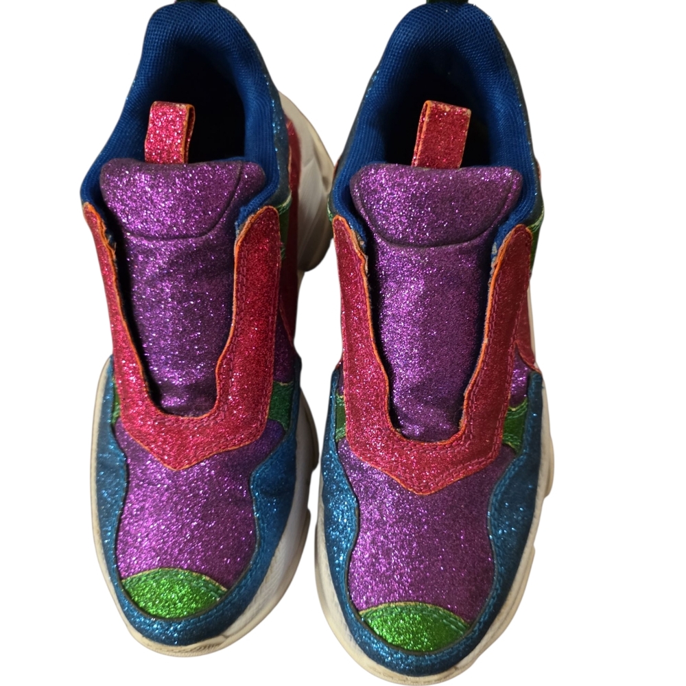 Jeffrey Campbell Glitter  Sneakers - Purple, Pink, Blue, Green